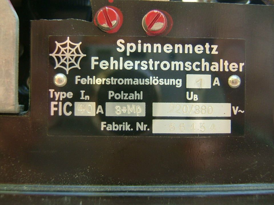 Fi- Fehlerstromschutzschalter von Spinnennetz in Freudenberg (Oberpfalz)