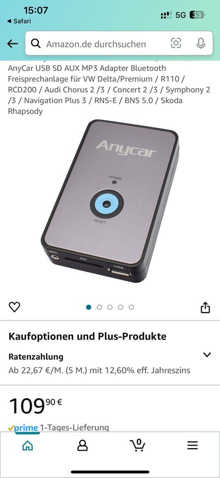 Anycar Auto Bluetooth Adapter in Montabaur