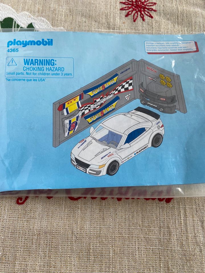 Playmobil Rennwagen Set Nr. 4365, inkl. Werkstatt mit Lichtmodul in Seeheim-Jugenheim