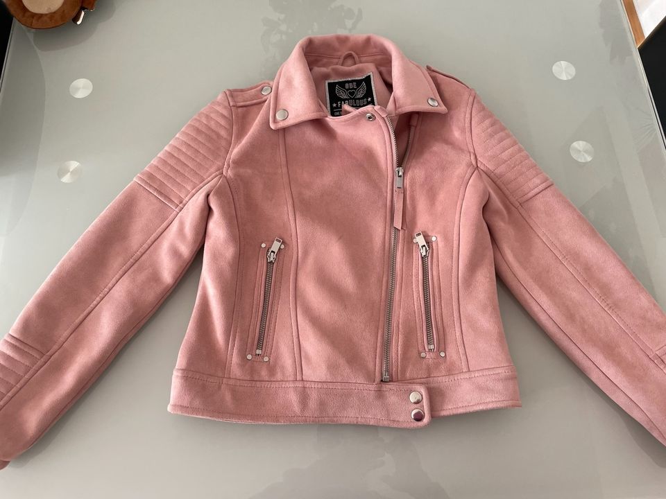 Übergangsjacke Jacke, KunstlederJacke, Größe 140, C&A, rosa in Ostfildern