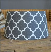 LAMPENSCHIRM GRAU MUSTER SHABBY CHIC TISCHLEUCHTE MEDITERRANER ST Nordrhein-Westfalen - Enger Vorschau