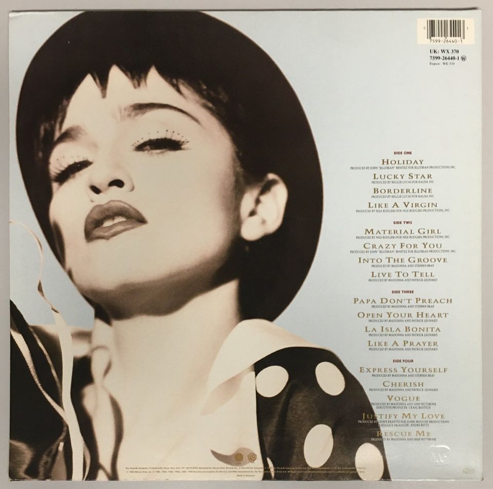 Madonna - The Immaculate Collection - 2-LP, Vinyl, Schallplatte in Grünberg