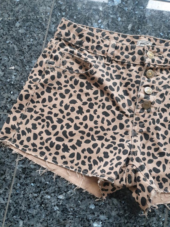 Pimkie Shorts Beige Leopardenmuster Gr 34 Neu in Fürth