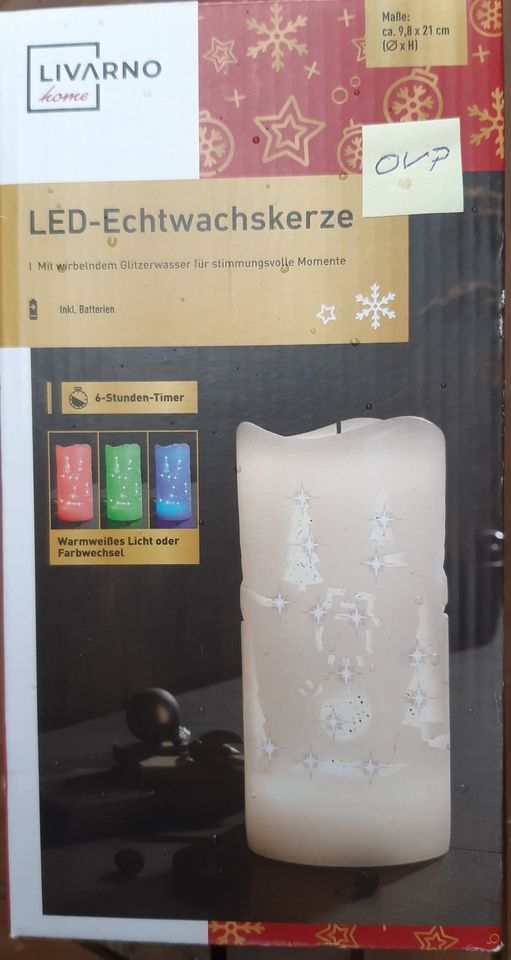 Livarno home LED Echtwachskerze wirbelndes Glitzerwasser 21cm in Sachsen -  Bad Gottleuba-Berggießhübel | eBay Kleinanzeigen ist jetzt Kleinanzeigen