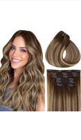 NEU Vivien Braun Clip in Extensions Echthaar 120 Gramm 35 cm Nordrhein-Westfalen - Gladbeck Vorschau