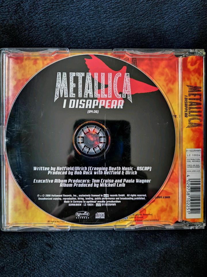 METALLICA I DISAPPEAR SINGLE CD in Zirndorf