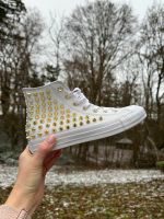 Converse All Star Chucks high Weiß Leder Gold Nieten 37,5 Hessen - Hadamar Vorschau