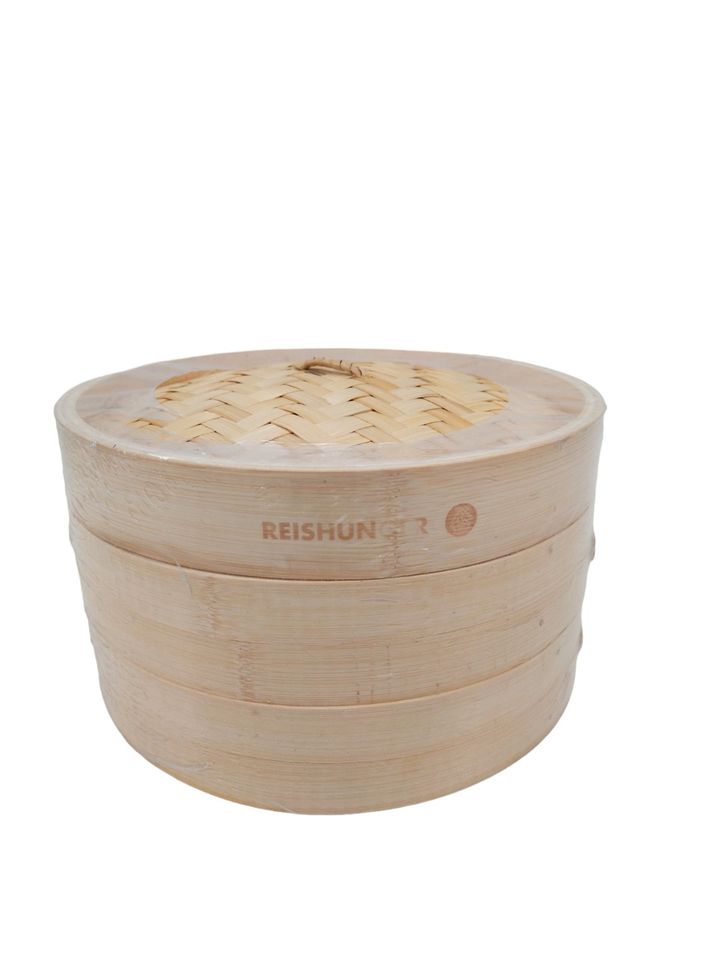 Reishunger Bambusdämpfer (3-teilig, 25cm) Bamboo Steamer / Reis D in Velbert