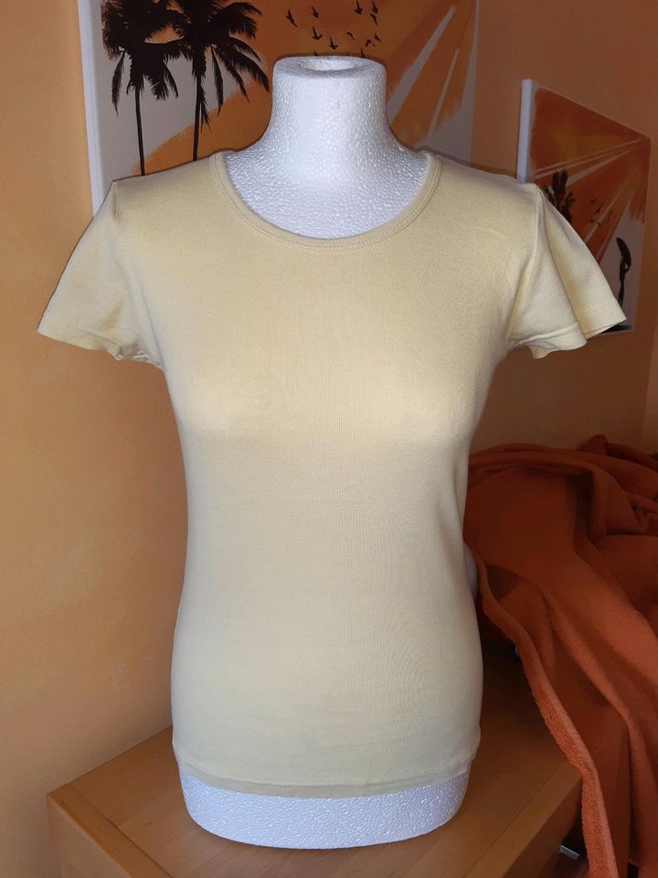 TOP! Divided Yessica Pimkie Damen T-Shirt gelb weiß Gr S in Berlin