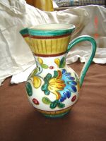 Vase Henkelvase Italien Keramik bunte Blumen 19 cm hoch Bayern - Seefeld Vorschau