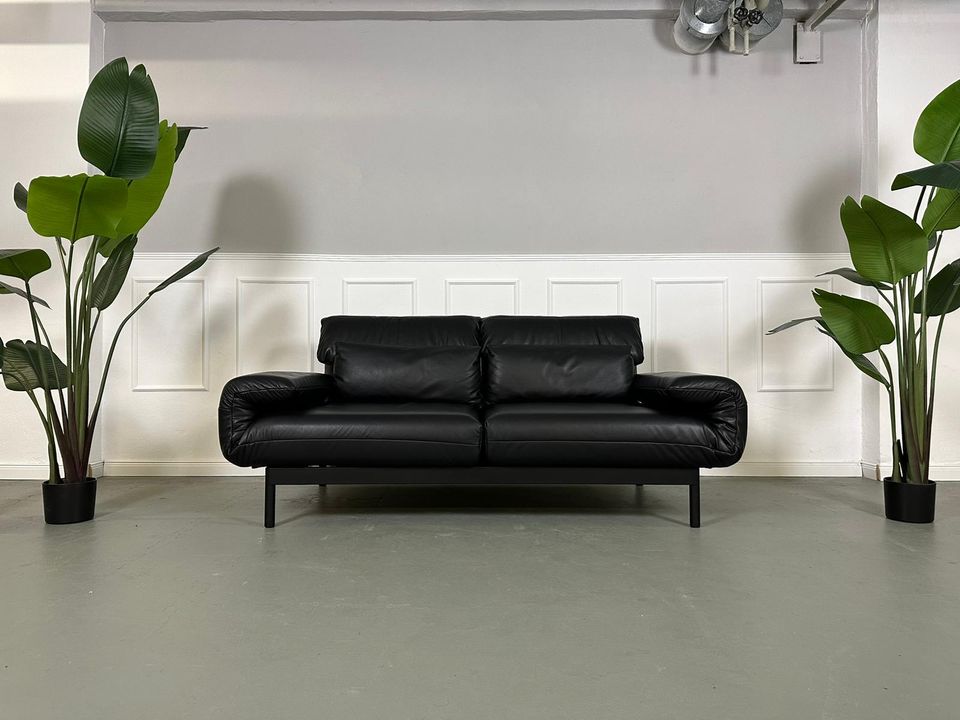 Rolf Benz Plura Leder Schwarz Designer Sofa Zweisitzer Couch in Hamburg