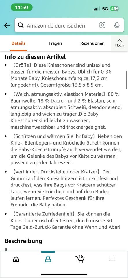 Knieschoner Rosa Baby Krabbelschutz Neu Og verpackt in München