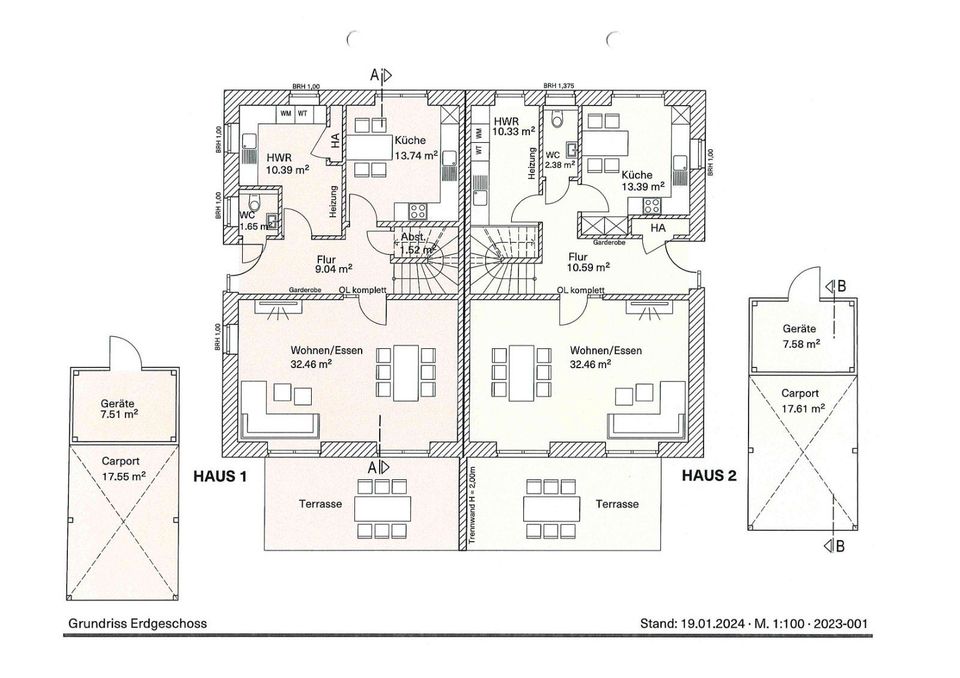 Vortreffliche Neubau-Doppelhaushälfte (Haus 2) in ruhiger Lage von Bakum in Bakum