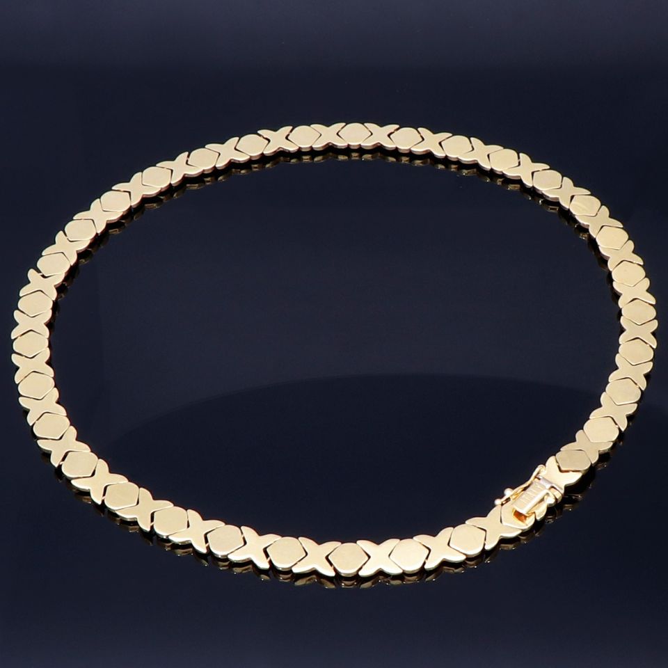 Collier Goldkette Halskette 585 14K ECHT GOLD MASSIV 42cm 7,5mm Made in Italy WIE NEU Damen Schmuck in Berlin