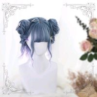 Lolita Perücke Wig JFashion Harajuku Japan Kawaii Grau Blau Lila Obergiesing-Fasangarten - Obergiesing Vorschau