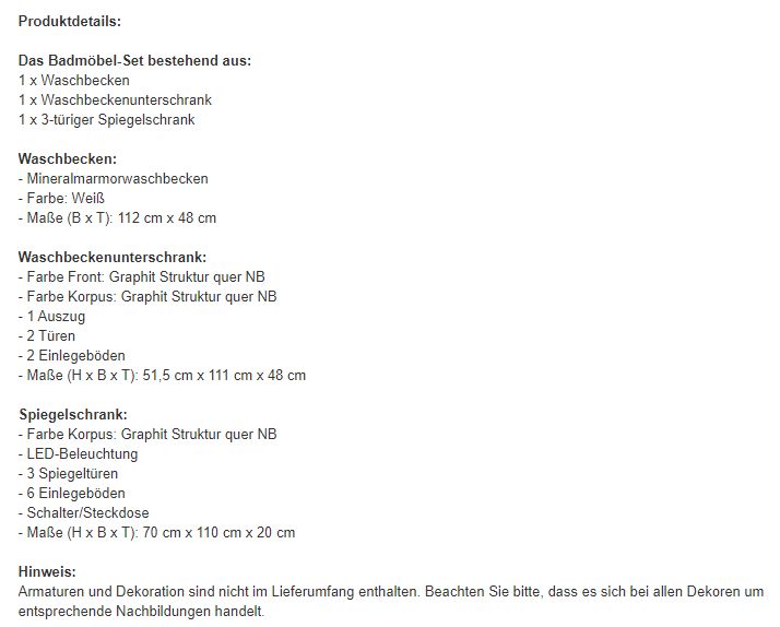 Pelipal Badmöbel-Set Zoey Graphit 112 cm 3-teilig in Brandenburg - Cottbus  | Heimwerken. Heimwerkerbedarf gebraucht kaufen | eBay Kleinanzeigen ist  jetzt Kleinanzeigen