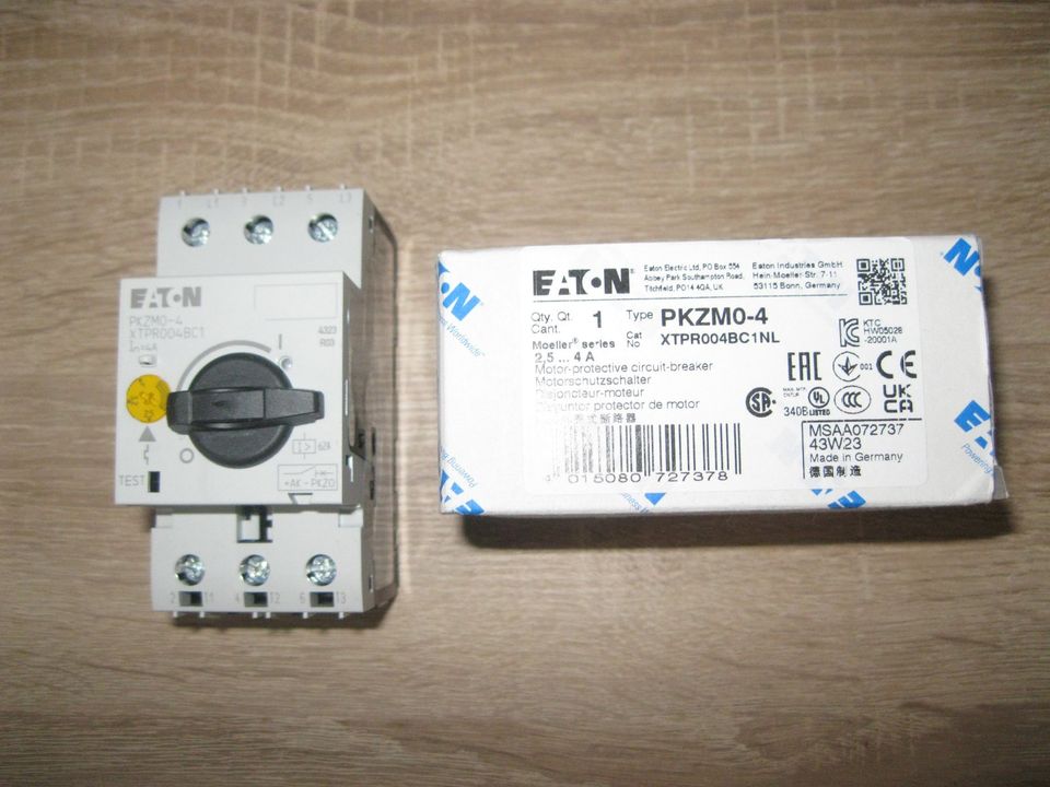 Eaton PKZM0-4 Motorschutzschalter XTPR004BC1NL 2,5-4 A NEU OVP in Güstrow