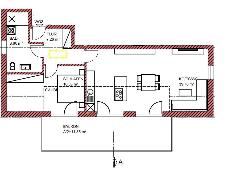 Zwei-Zimmer-Dachwohnung – Mit großem Südbalkon! in Ruderting