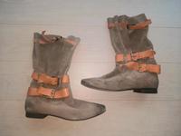 Zara Stiefel 40 39 Wildleder taupe cognac Boots Stiefeletten Nordrhein-Westfalen - Haltern am See Vorschau