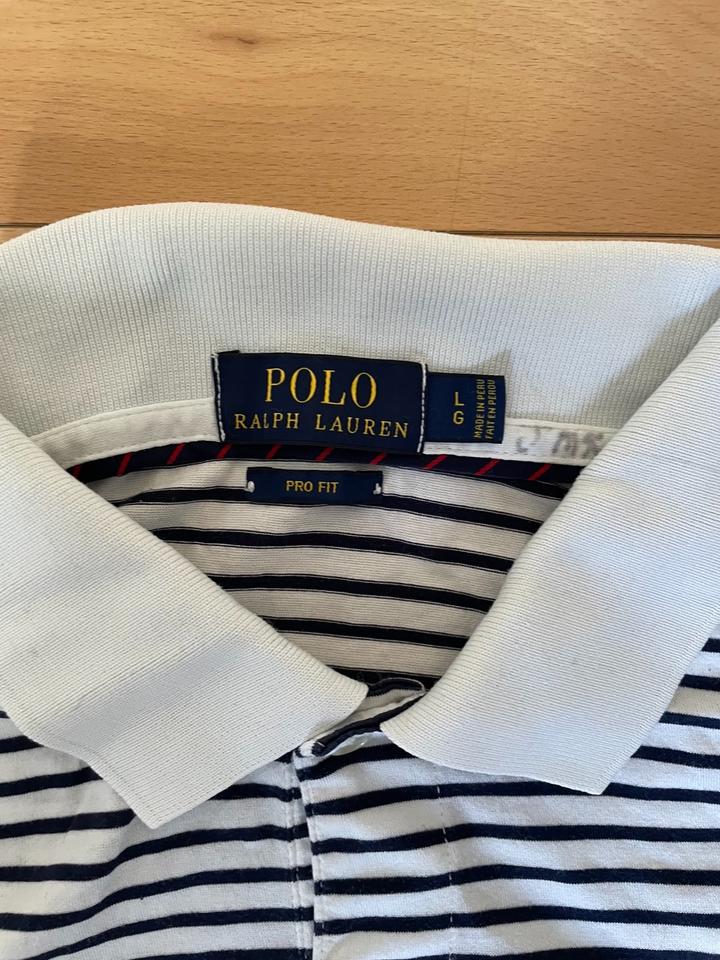 Ralph Lauren Polo Shirt Big Pony Big Logo Schwarz Weiß L in Wassenberg