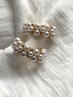 Perlen Creolen vergoldet echt Silberstift zu Brautkleid Hochzeit Wandsbek - Hamburg Marienthal Vorschau