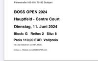Eintrittskarte Boss Open ATP 250 (Di. 11. Juni Reihe 2) Baden-Württemberg - Esslingen Vorschau