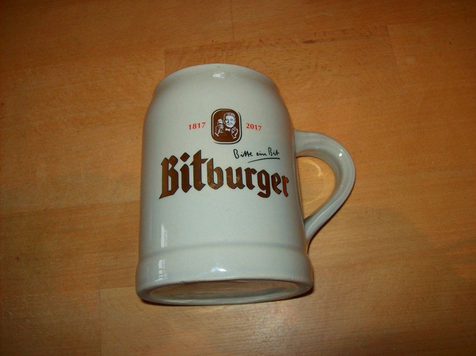 Original Bitburger Pils  Bierkrug 0,5 Ltr. in Kruchten