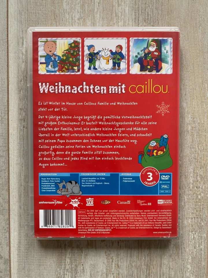 DVD •Weihnachten mit caillou• in Ueckermuende