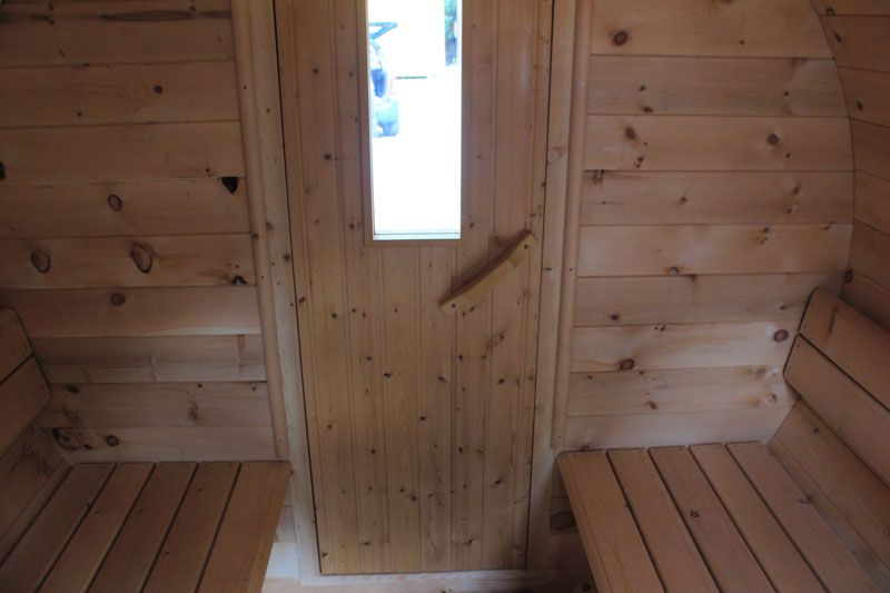 Sauna Fass-Sauna aus Sibirische Zeder Ø220x300cm Holz- oder Elektro-Ofen Fasssauna in Essen