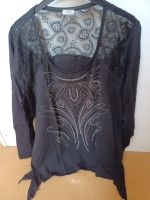 Tredy Langarmshirt Gr. 48 schwarz mit Spitze und Nieten Nordrhein-Westfalen - Bad Lippspringe Vorschau