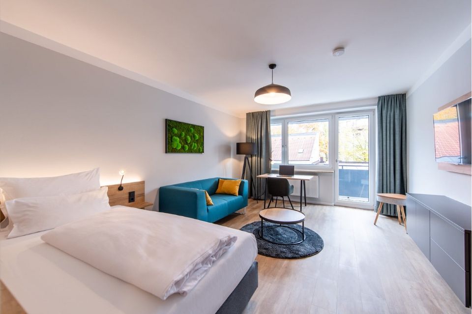 Modern möblierte 2-Zimmer-Business Wohnung (jeweils Schlaf- und Arbeitsbereich) unweit der Isar in München