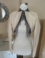 Crop Bolero Kunstleder Jacke Creme XS/S Wuppertal - Ronsdorf Vorschau