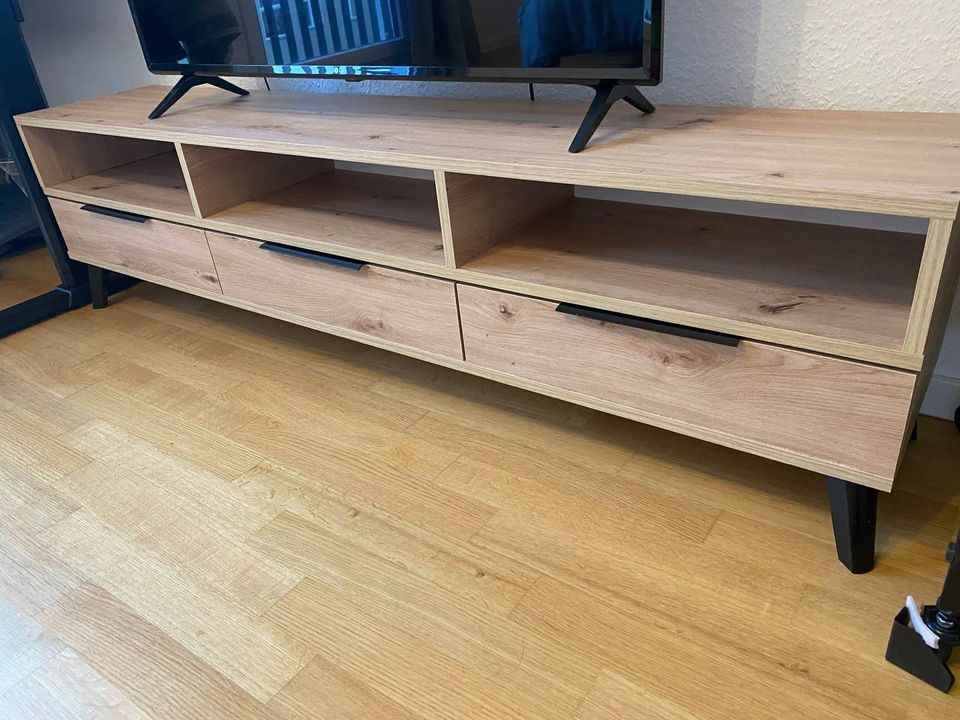 TV Stand, TV Lowboard, TV Table, 160 cm Wide, LIKE NEW in Hamburg