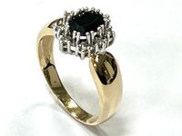 Ring Gelb-/ Weiss Gold 585/- 14k m Farbstein+Diamanten Gr.56 Hannover - Mitte Vorschau