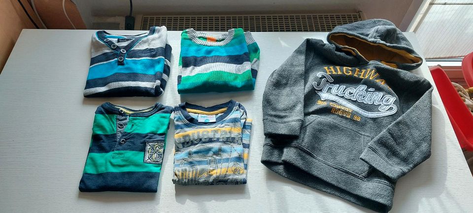 5x Langarmshirt/ Pulli Gr. 98 - Dopo - Topomini - Pusblu - c&a in Königheim