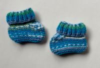 1 Paar Socken / Strickschuhe für B a B Teddy - blau / grün - Niedersachsen - Schladen Vorschau