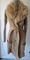 Strickjacke lang mit Kunstfell Gr. 38 Bayern - Augsburg Vorschau
