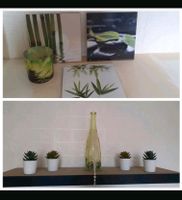 Deko Set Vase Blumen Blumenvase Bild Teelichthalter Bambus Grün W Niedersachsen - Bad Gandersheim Vorschau