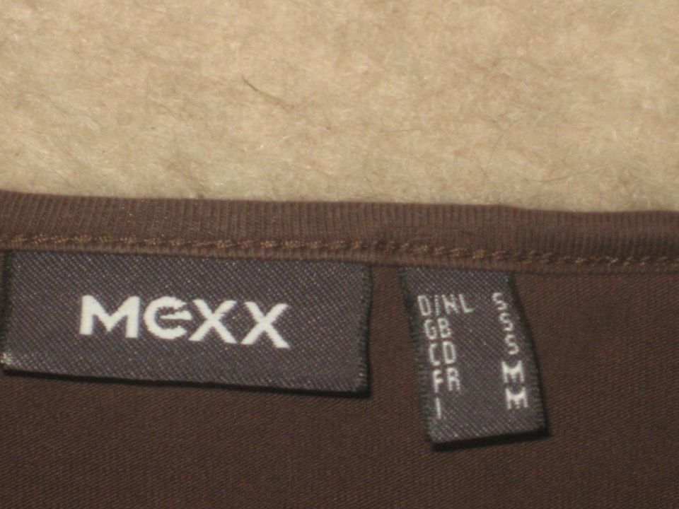 MEXX Damen Stretch - Shirt mit Golddruck - Gr. S in Syke