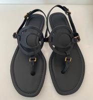 Coach Leder Sandalen in Schwarz - Gold Gr.7 (37,5) neuwertig! Frankfurt am Main - Berkersheim Vorschau