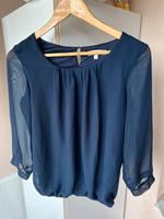 C&A Chiffon Bluse dunkelblau blau XS 34 Saarland - Spiesen-Elversberg Vorschau