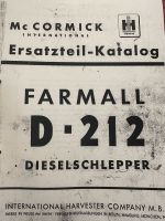 Mc Cormick IHC D-212 Farmall Dieselschlepper Ersatzteil-Katalog Nordrhein-Westfalen - Freudenberg Vorschau