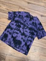 Cooles T-Shirt oversized mit Batik tiedye Muster in lila schwarz Bayern - Frensdorf Vorschau