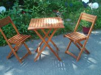 Balkonset 3 tlg. Akazie Holz Tisch + 2 Stühle - alles klappbar Sachsen - Bad Gottleuba-Berggießhübel Vorschau