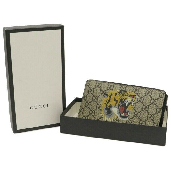 Gucci GG Canvas Supreme Tiger Portmonee ZIP Geldbörse Cardholder in Berlin