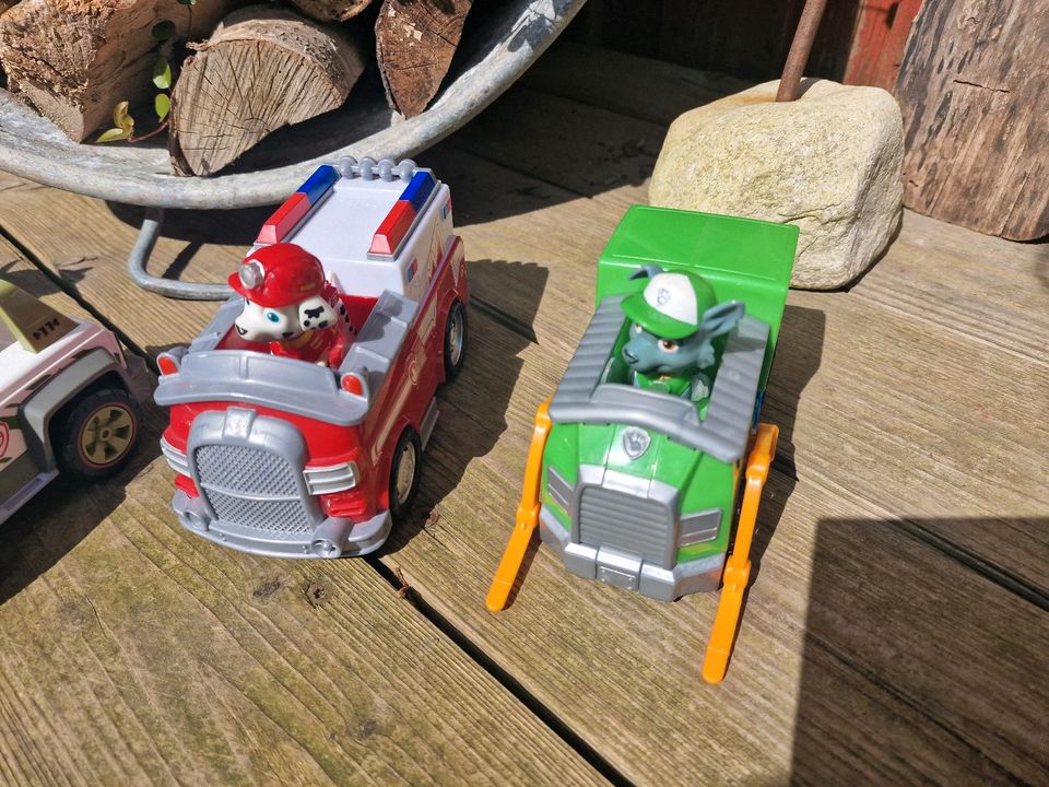 Paw Patrol Fahrzeuge Set Sky Tracker Zuma Rubble Chase Marshall in Beverstedt