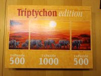 Elefanten Puzzle Triptychon 2x 500 1x 1000 vollzählig Nürnberg (Mittelfr) - Oststadt Vorschau