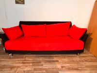 Couch schwarz / rot mit schlaffunktion Sofa Nordrhein-Westfalen - Heinsberg Vorschau