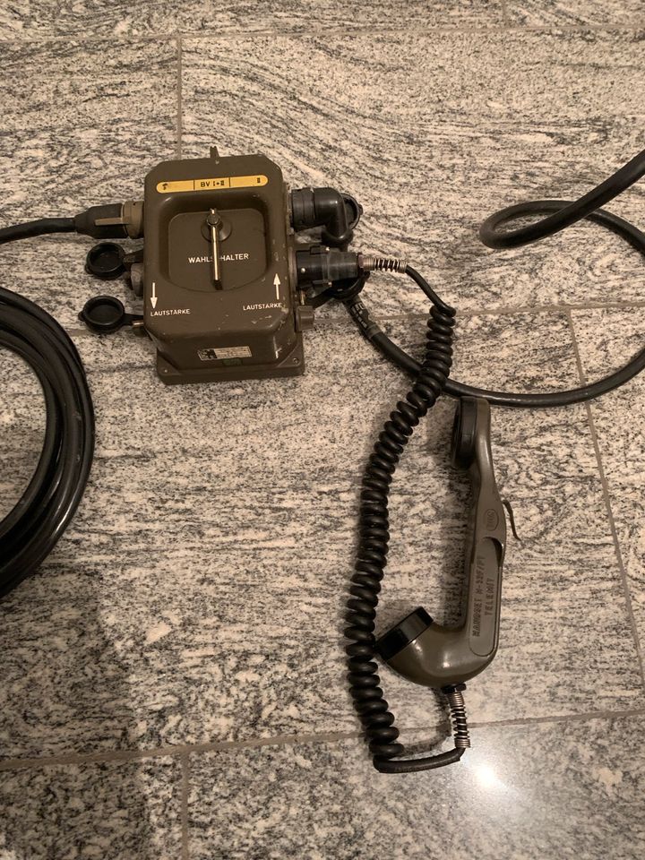 BV Anlage Bundeswehr Panzer Funk SEM 25 35 Headset Militaria Bund in Neunburg