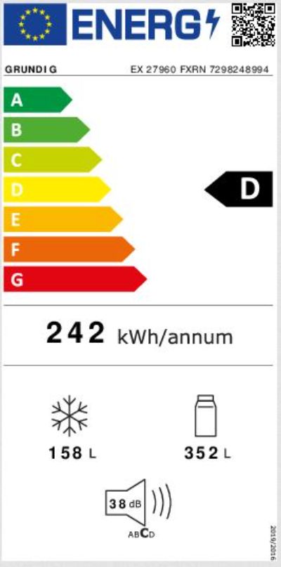 Grundig EX 27960 FXRN  Kühl-/ Gefrierkombination EEK:D in Simmern
